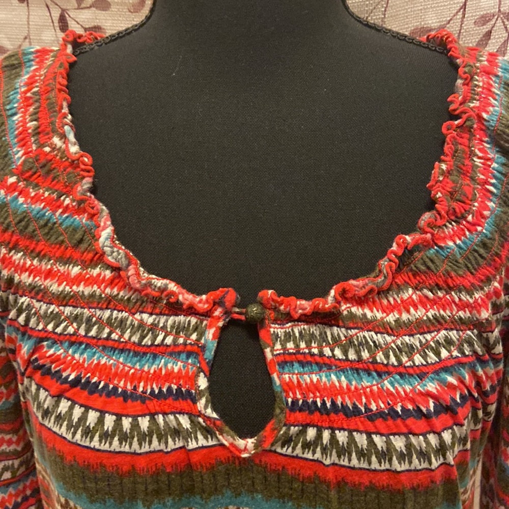 Lucky Brand - Long Sleeve Multi Color Top - Picture 4 of 7